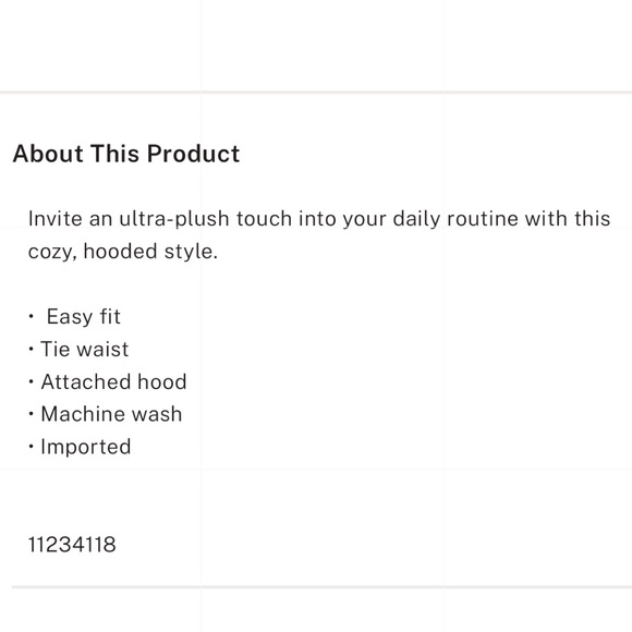 Brand New Victoria’s Secret Plush Hooded Robe Size XL/XXL - Picture 3 of 3